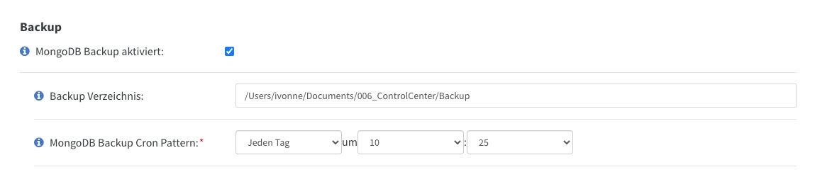 Backup Konfiguration