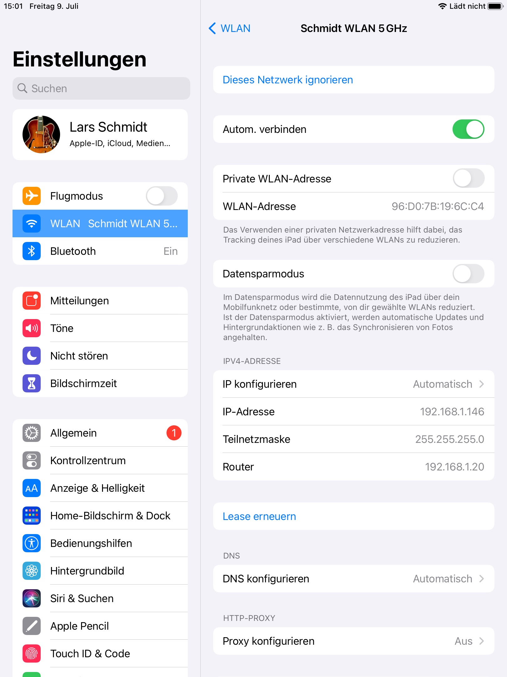 Einstellungen/WLAN