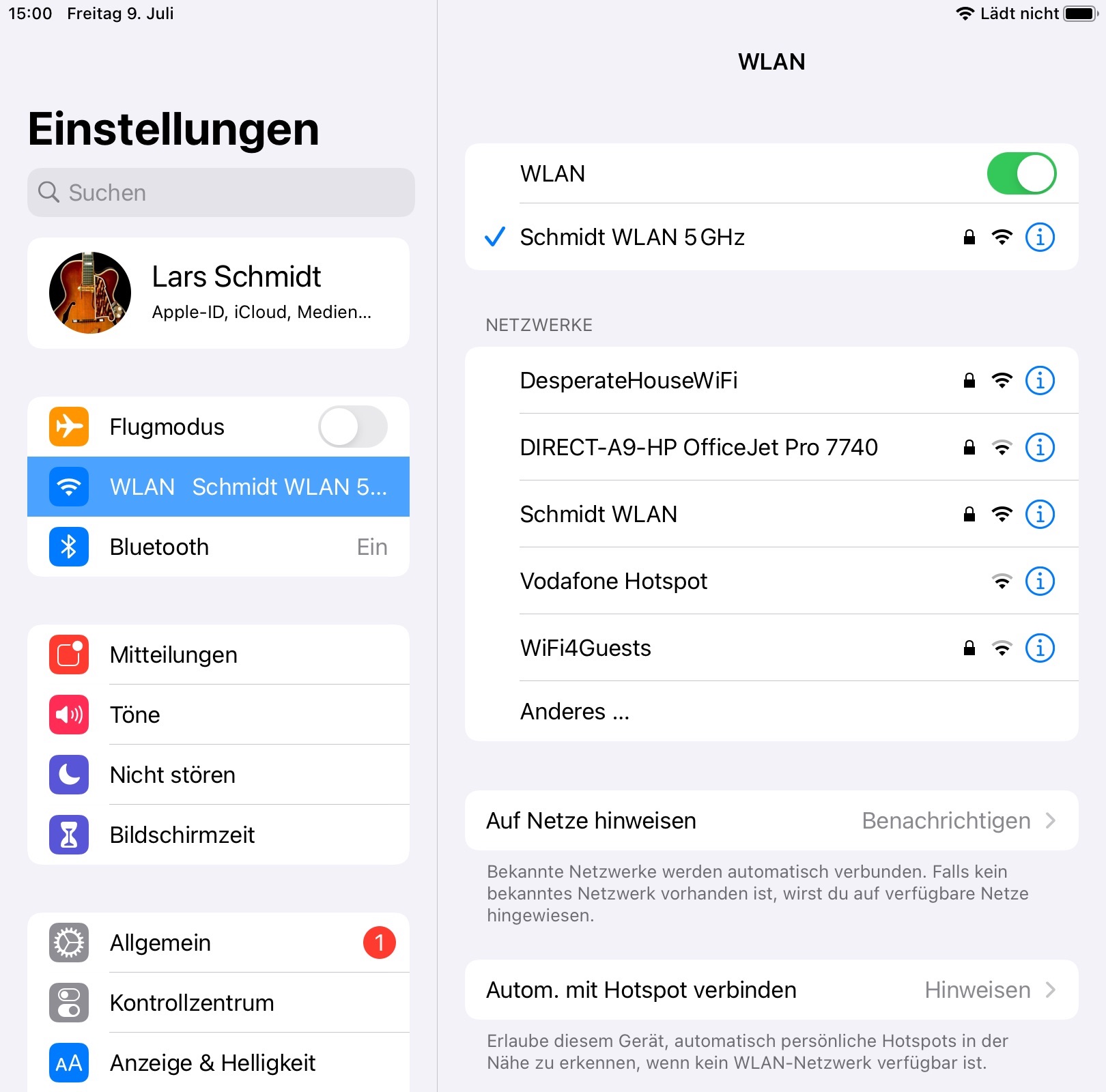 Einstellungen/WLAN