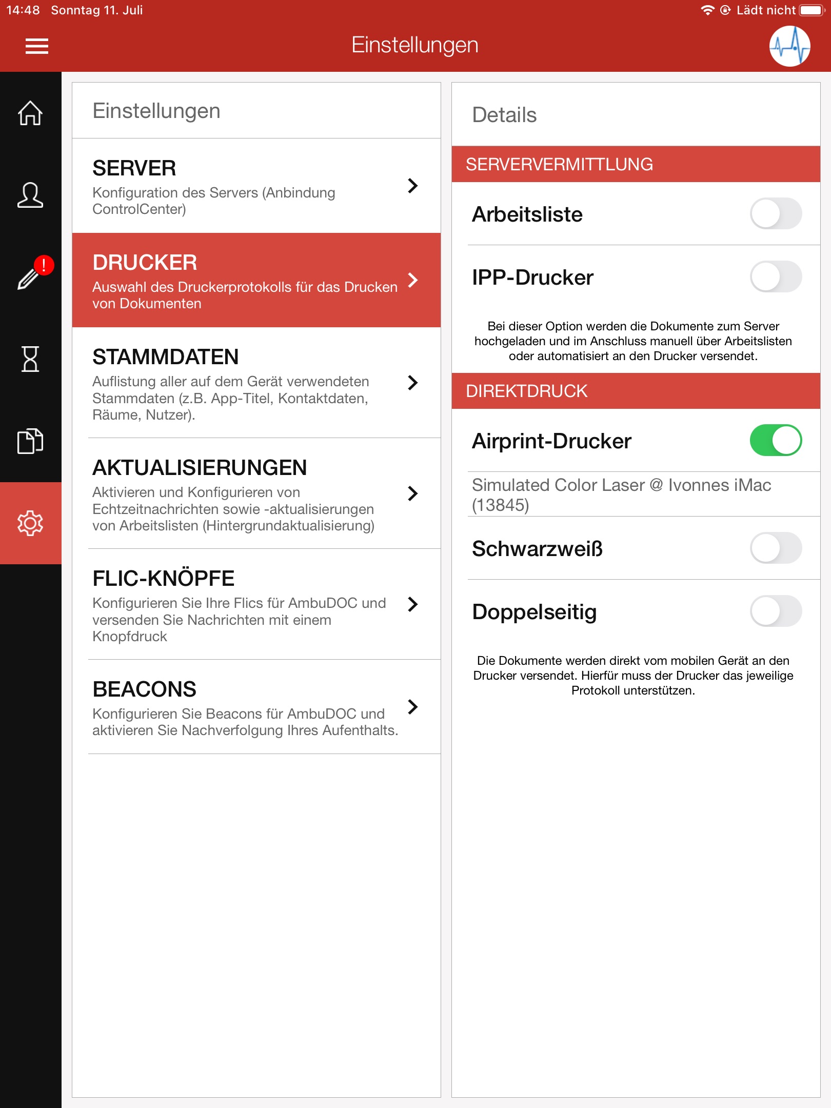 Einstellungen/Drucker